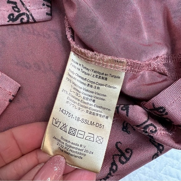 SCOTCH & Soda💜Pink Graphic Short Sleeve T-Shirt Size XS - Picture 11 of 13